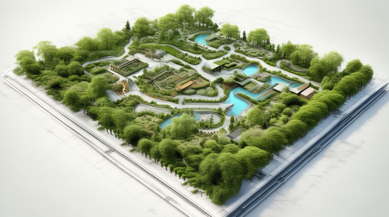 如何设计绿化施工图实现生态与建筑的完美融合？-图1