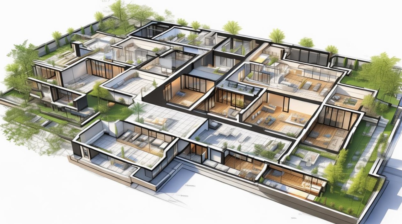 联体别墅设计图如何融合现代建筑趋势与实用功能？-图1