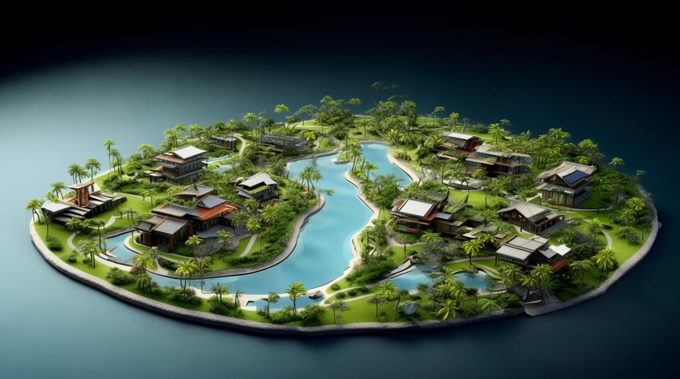 景观岛设计图如何融合自然与人文打造现代建筑艺术？-图1