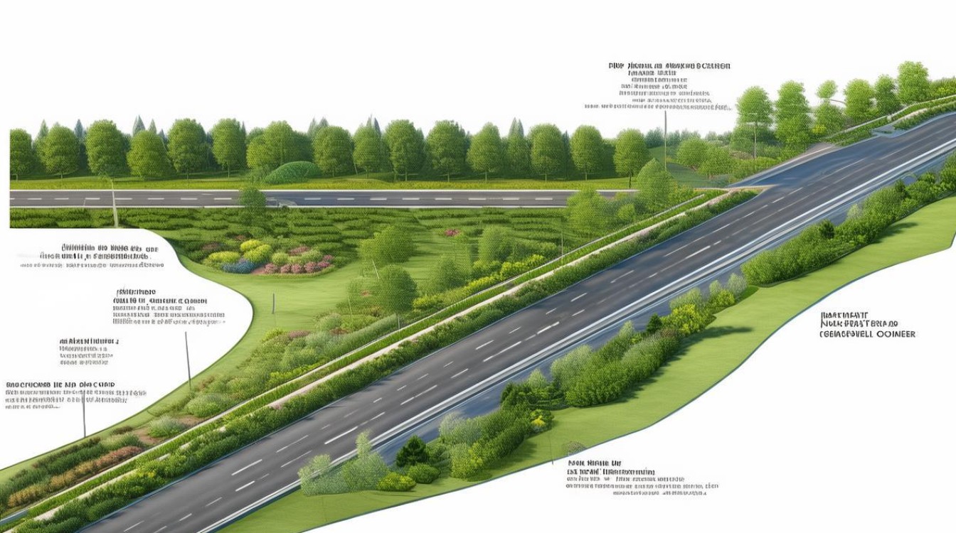 公路两侧绿化设计，公路两侧绿化设计图-图1