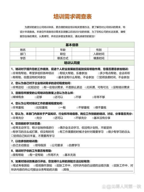 前台培训需求和培训计划