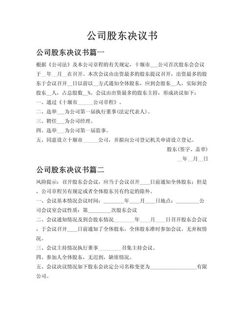 公司对外投资股东会决议