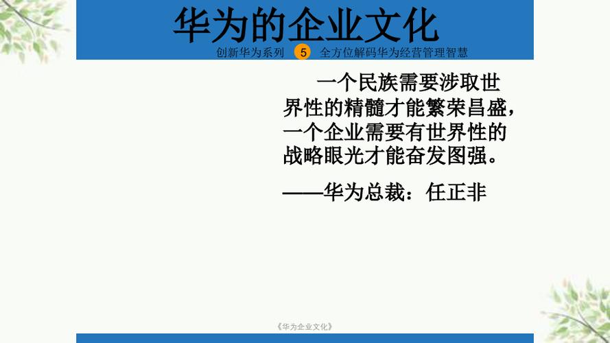 华为企业文化培训ppt