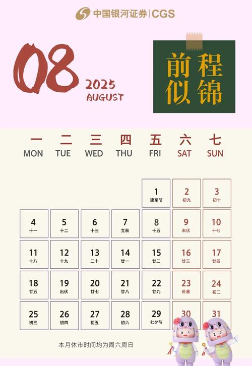 2025年股市投资日历