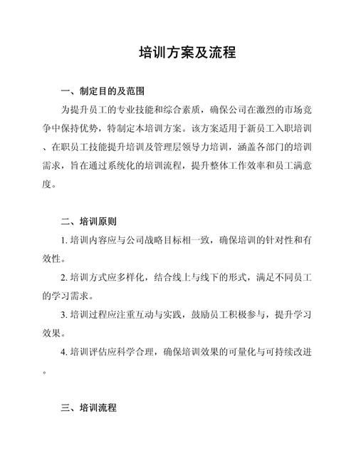 培训机构课程培训方案