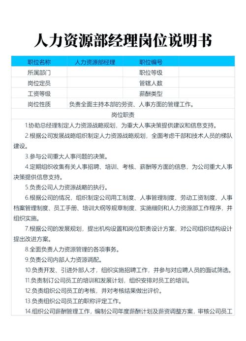 人力资源管理的主要职能有哪些