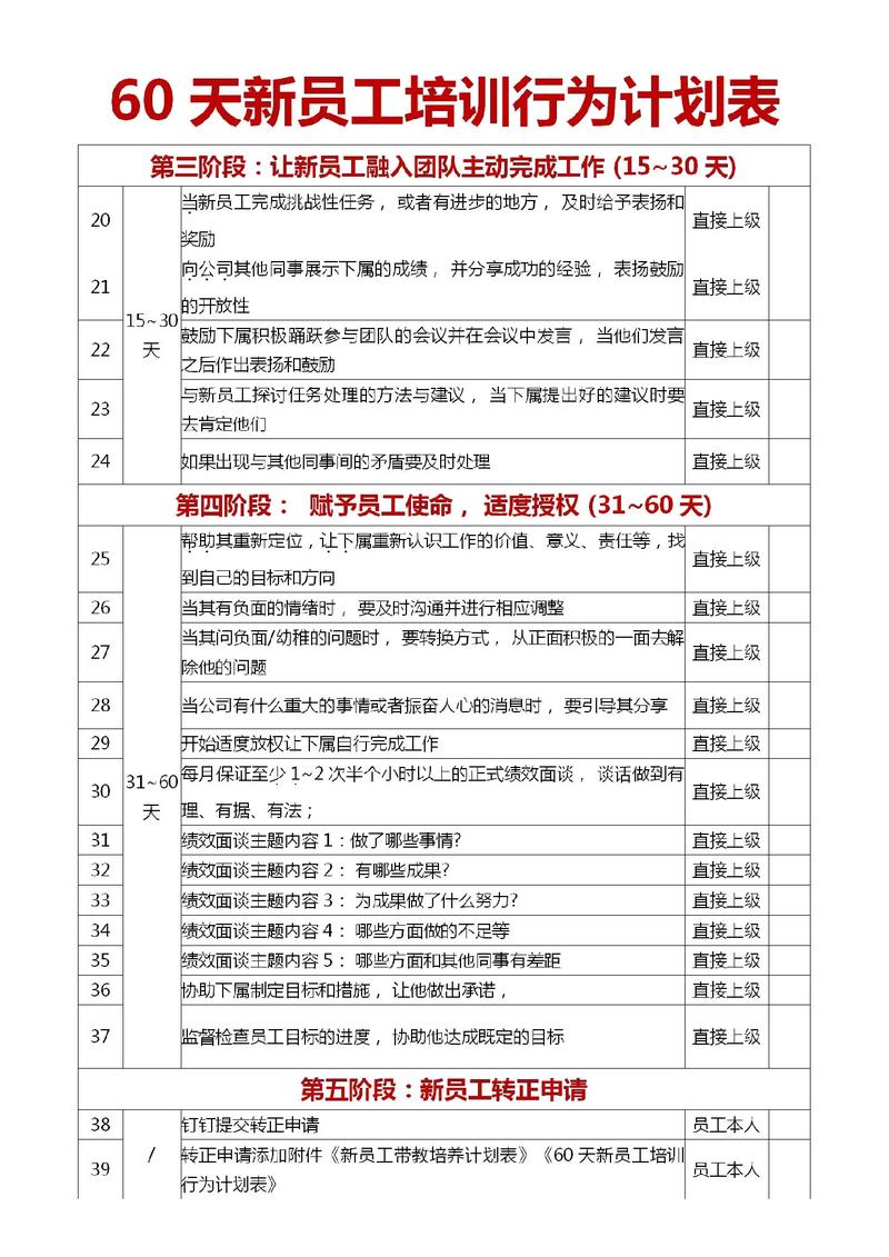 生产部新员工培训计划