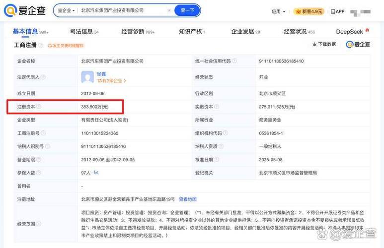 北京汽车集团产业投资
