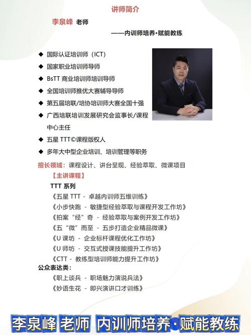 培训师个人简介话术